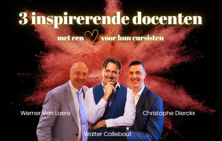 Walter Callebaut met gastdocenten
Werner Van Laere en Christophe Dierckx